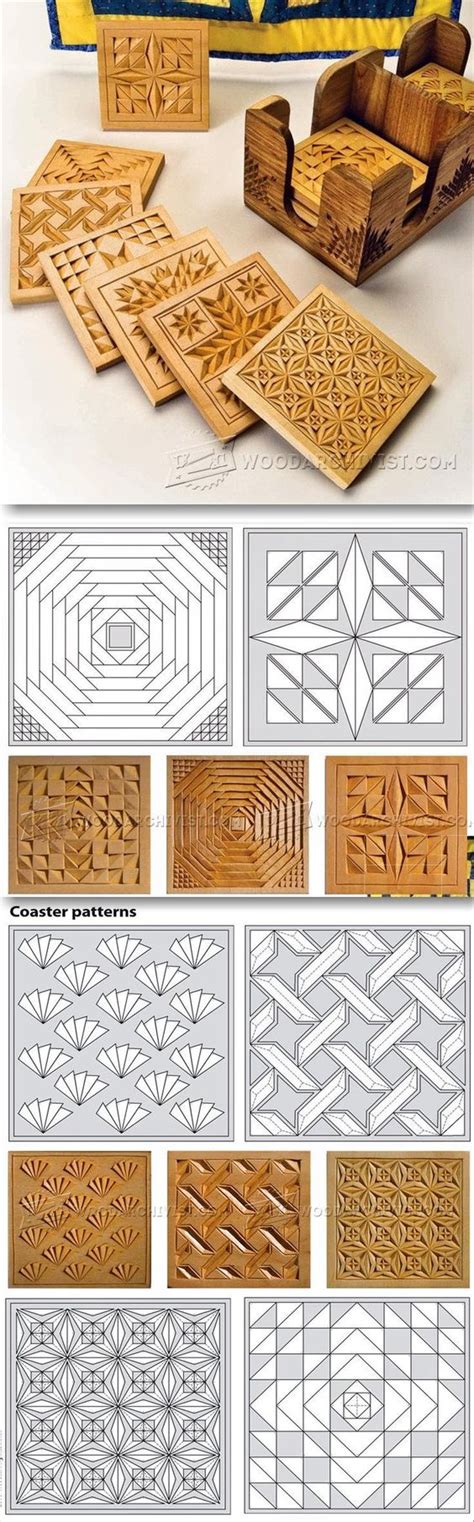 coasters chip carving patterns wood carving patterns
