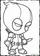 Deadpool Coloring Pages Marvel Avengers Cartoon Choose Board sketch template