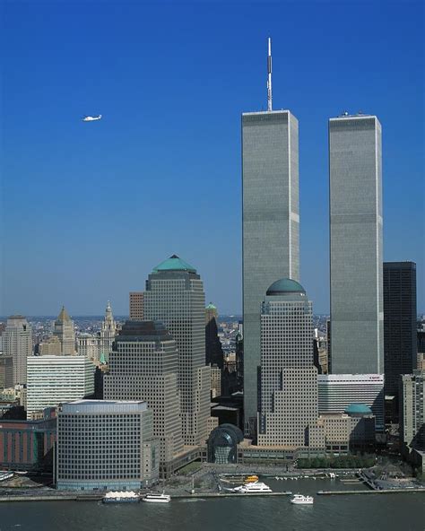 twin towers august  photograph  jeffrey rosner