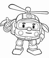 Poli Robocar Coloring Pages Kids Helicopter Animation Teach Safety Road Coloringpagesfortoddlers sketch template