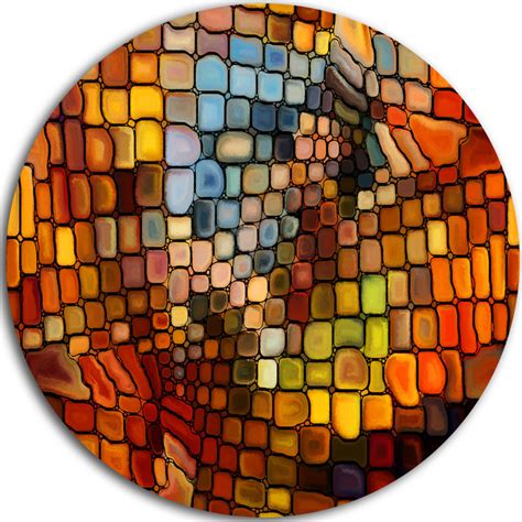 Dreaming Of Stained Glass Abstract Round Wall Art