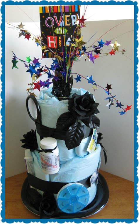 Items Similar To Over The Hill Gag T Birthday Diaper Cake For