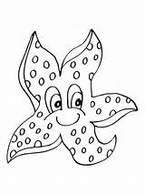 Coloring Starfish Pages Fish Print Kids Color Recommended sketch template