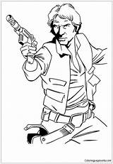 Han Solo Pages Coloring Star Wars Cartoons Starwar Color Kids sketch template