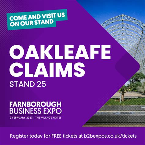 farnborough business expo   visit oakleafe claims  stand