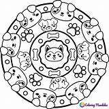 Mandala Perritos Mandalas Dogs Diunduh Dicetak Descarga Imágenes Masing sketch template