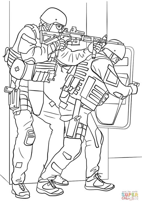 fbi swat team coloring page  printable coloring pages