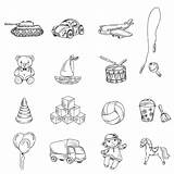 Toys Sketch Vector Set Icons Vecteezy Stock Illustration sketch template