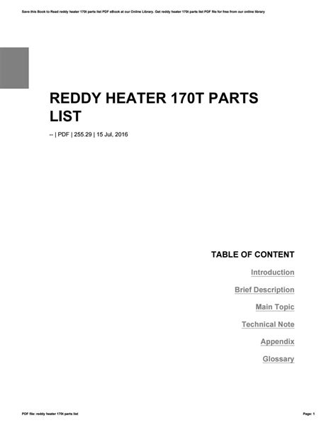 reddy heater  parts list  dewintapiebie issuu