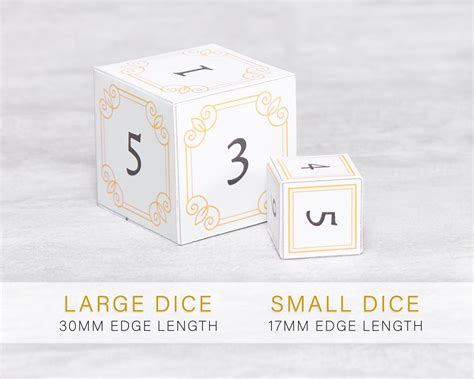 paper  dice template dd tabletop printable  sided dice etsy uk