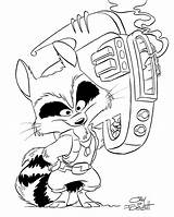 Rocket Raccoon Getdrawings Drawing sketch template