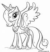 Luna Pony Little Coloring Princess Pages Printable sketch template