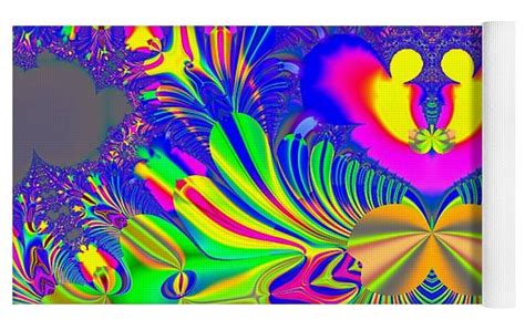 Fractal 31 Psychedelic Love Explosion Yoga Mat For Sale By Rose Santuci