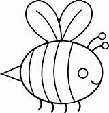 Bee Bumble Line Cute Clip Lineart Bumblebee Sweetclipart sketch template