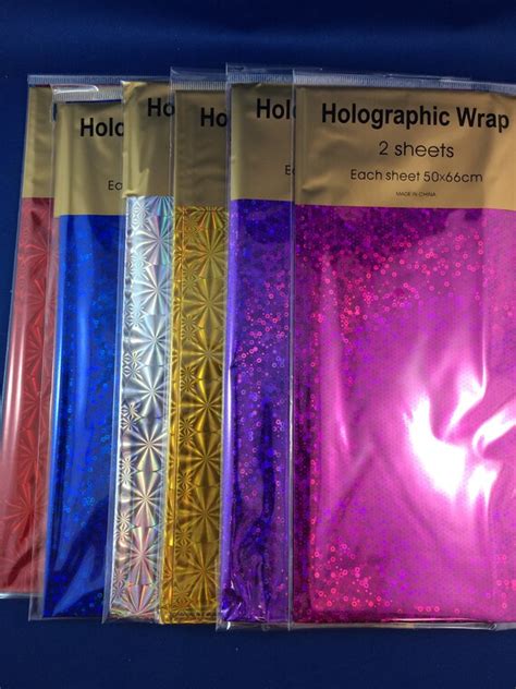 holographic foil sheets  pack  xcm scrap booking