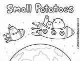 Coloring Potatoes Small Pages Moon sketch template