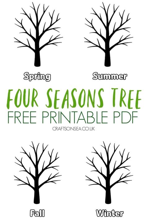 seasons tree template  printable tree printable