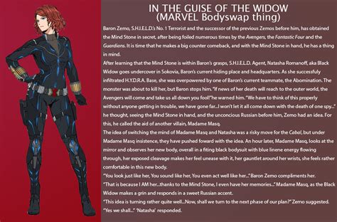 In The Guise Of The Widow Marvel Caption By