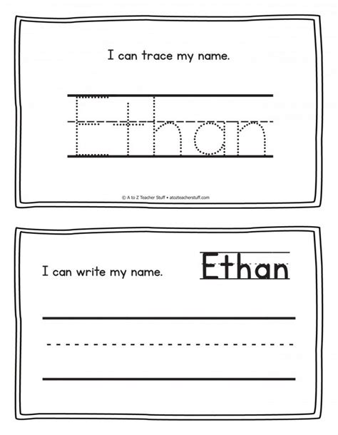 ethan name printables for handwriting practice a to z teacher stuff