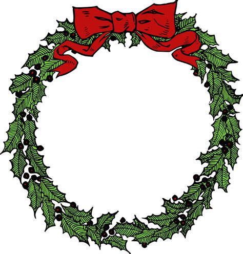 christmas wreath clipart public domain clip art clipartix