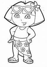 Coloring Dora Pages Choose Board Backpack sketch template