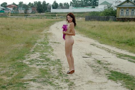 russian girl walks naked in the country russian sexy girls