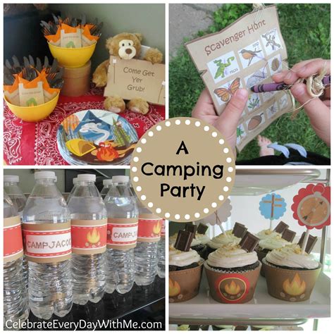 camping party celebrate  day