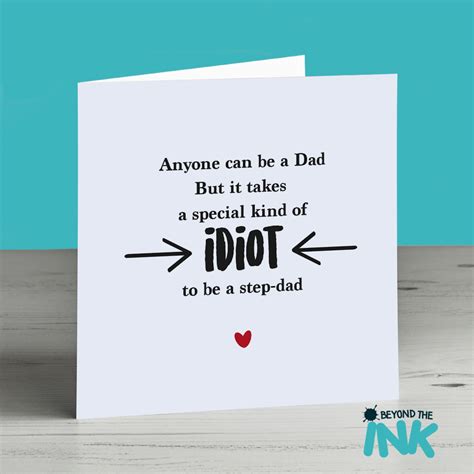 step dad card special kind of idiot beyond the ink