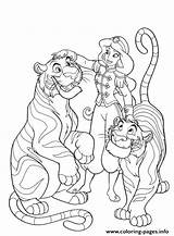Coloring Pages Disney Jasmine Tigers Tamed Printable Aladdin Rajah Print Kids Colouring Book Online Find Choose Board sketch template