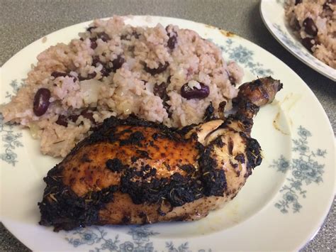 recipe jamaican jerk chicken with rice and peas the