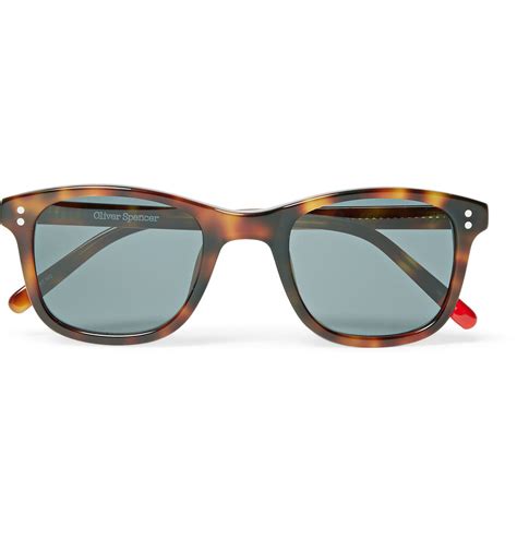 oliver spencer spencer square frame tortoiseshell acetate sunglasses