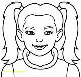 Face Coloring Pages Girl Girls Kids Little Faces Printable Drawing Blank Smiling Makeup Colouring Boy Color Sketch Lion Pretty Sheets sketch template