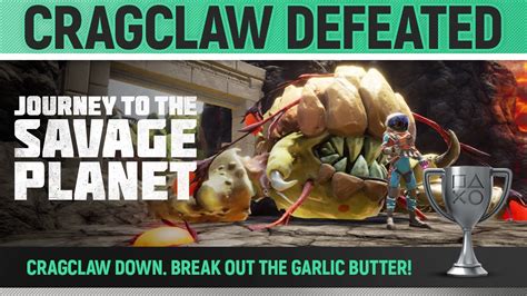journey   savage planet craglaw defeated trophy guide youtube
