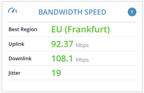 bandwidth speed   measure testrtc