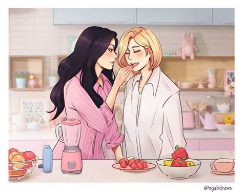 Pin By Phôn On Fanart Cute Lesbian Couples Girls In Love Yuri Anime