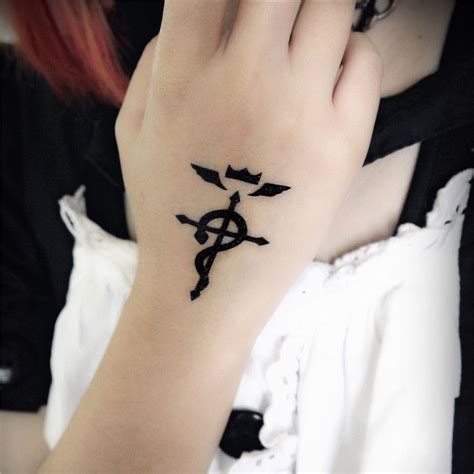 pas cher fullmetal alchemist cosplay animation de bande dessinee logo tatoo tatouage autocollant