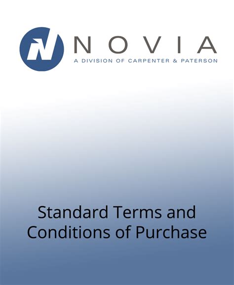 novia standard terms  conditions  purchase novia
