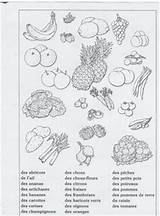French Food Worksheets Fruits Vegetables Et Worksheet Les Légumes Printable Kids Vocabulary Preschool Coloring Vocabulaire Veggies Recipes Handout Kindergarten Classroom sketch template