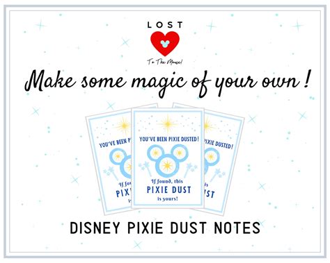 Disney Pixie Dust Notes Share Some Magic With The Other Etsy