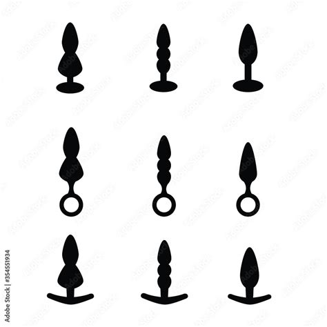 Vetor De Adult Anal Sex Toys Set Various Anal Sex Toys Anus Butt Plugs