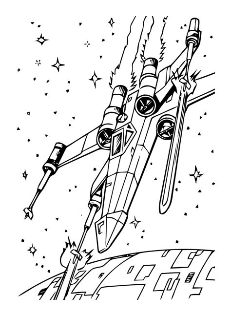 wing star wars kids coloring pages