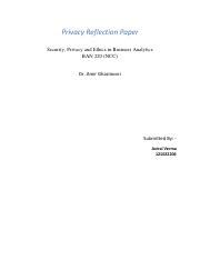 privacy reflection paperpdf privacy reflection paper security