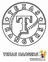 Coloring Pages Baseball Mlb Rangers Logo League Cubs Texas Chicago Major Kids Printable Book Clipart Red Sheets Sox Boston Teams sketch template