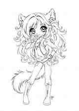 Coloring Chibi Pages Anime Cute Coloriage Manga Kawaii Colorier Wolf Ears Sureya Imprimer Dessin Deviantart Colouring Printable Girl Mignon Milky sketch template