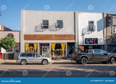 stores  downtown medicine hat editorial photography image  rural