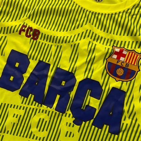 fc barcelona soccer jersey information   depop