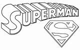 Superman Coloring Logo sketch template