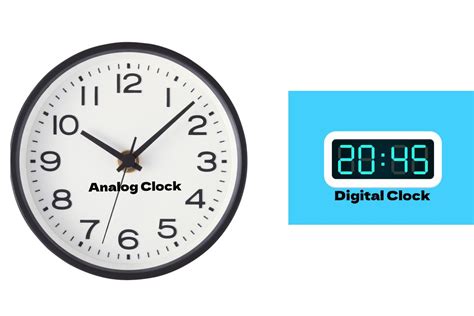 analog clock vs digital clock what are the characteristics of each