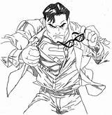 Superman Kent Clark Coloring Pages Cartoon Superhero Comics Choose Board sketch template
