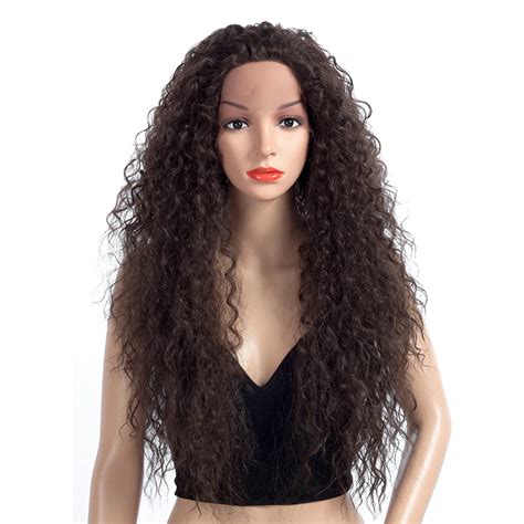Elegant Muses Lace Front Wigs Glueless Synthetic For Women Long Afro